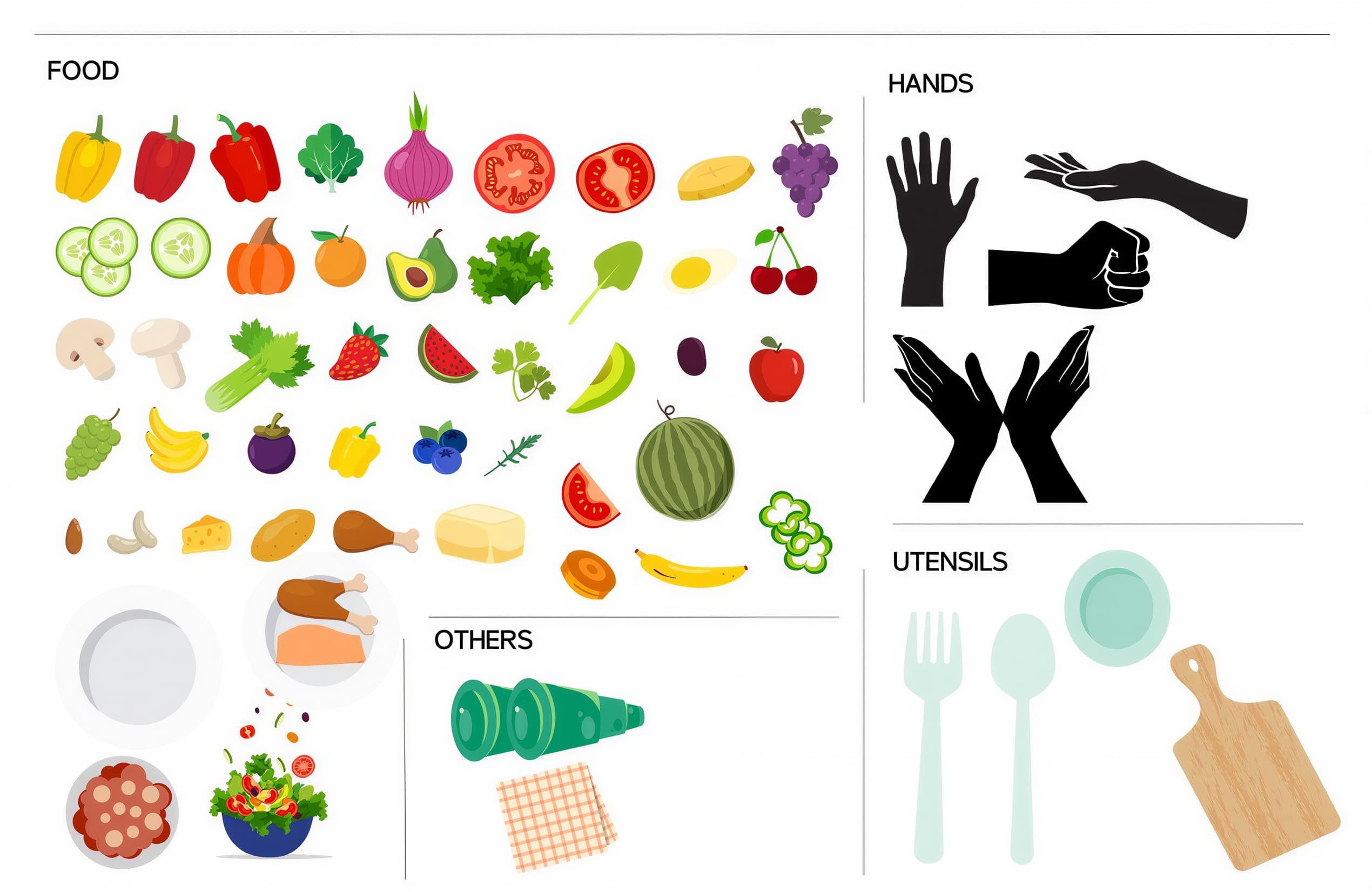 Assets de comida y apoyo